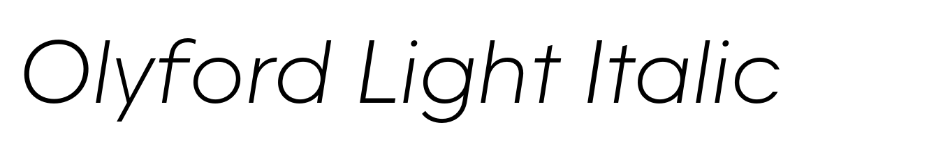 Olyford Light Italic